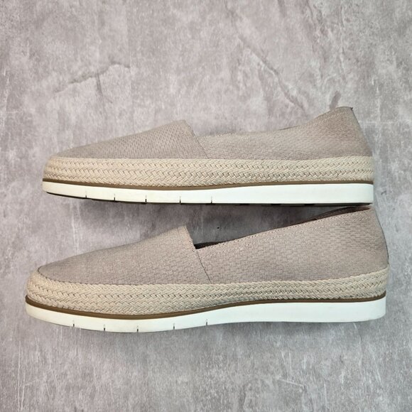 Donald Pliner Slip On Shoes Sz 8.5 Taupe Suede Minimalist Casual Platform Loafer - Picture 6 of 10